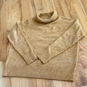 LOFT Warm Camel Turtleneck Sweater, Size Medium